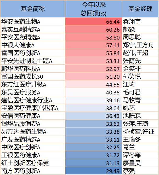 医药基金经理业绩排名_华安宏利股票基金_2025年上半年基金收益率