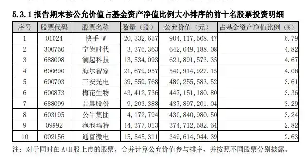 宁德时代谢治宇重仓股_谢治宇基金持仓分析_600703股票持仓基金