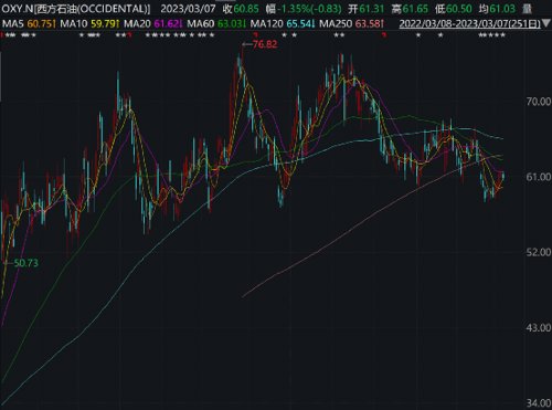 巴菲特说买什么股票基金_巴菲特增持西方石油_西方石油股价走势分析